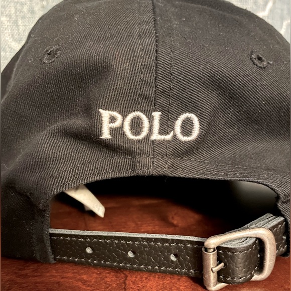 NWT Polo Ralph Lauren Big Pony Chino Ball Cap/Hat. Black/White. OS - Picture 7 of 12